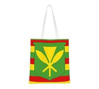 Qwvbn Native Hawaiian Flag Canvas Tote Bags Are Reusable And Suitable For Shopping, Going To School, Going To Work, Etc.