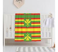 Qwvbn Native Hawaiian Flag Ultra-soft baby blanket Soft, breathable, and free of harmful substances, this blanket is perfect for babies.