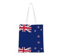 Qwvbn New Zealand Flag Canvas Tote Bags Are Reusable And Suitable For Shopping, Going To School, Going To Work, Etc.