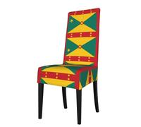 Qwvbn Removable dining chair cover Flag of Grenada Prints comfortable and soft suitable for banquets hotels and celebrations