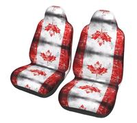 Qwvbn Retro Canada Flag Prints Car seat covers interior trim soft and elastic dustproof and non-slip for cars and trucks.