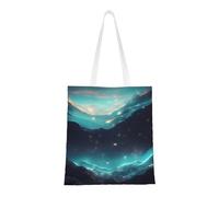 Qwvbn Science Fiction Stars Canvas Tote Bags Are Reusable And Suitable For Shopping, Going To School, Going To Work, Etc.
