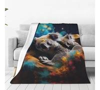 Qwvbn Sleeping koala mother and child Prints Multi-Size Super Soft Blanket 60"x50" Fluffy Soft Warm And Comfortable Suitable For Living Room Bedroom And Travel
