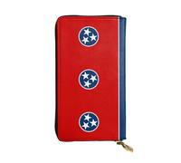 Qwvbn Tennessee State Flag Prints Leather Long Clutch Wallet for Storing Cash Checks, and Mobile Phones Suitable for Both Men and Women.