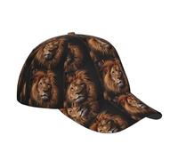 Qwvbn The Lion's Gaze Fashionable Baseball Cap with Adjustable Design, Suitable for Running, Exercise, and Outdoor Sports. Black