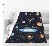 Qwvbn The Solar Family Prints Multi-Size Super Soft Blanket 60"x50" Fluffy Soft Warm And Comfortable Suitable For Living Room Bedroom And Travel
