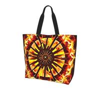 Qwvbn Turning the flame Prints Women'S Single-Shoulder Shopping Bag Spacious Stylish Design Perfect For Daily Commutes And Shopping.