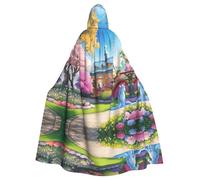 Qwvbn Unicorn Fairy Tale Hooded Halloween Role Play Costume Robe Cloak Cape Lightweight Draped Cloak Jacket