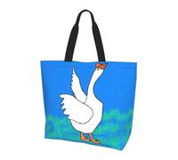 Qwvbn white goose spread its wings Prints Women'S Single-Shoulder Shopping Bag Spacious Stylish Design Perfect For Daily Commutes And Shopping.