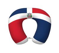 QWVBNComfortable Memory Foam Dominican Republic U-Shaped Pillow, Easy to Disassemble Ideal for Travel, Camping, and Relaxation