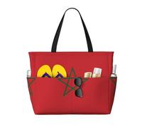 QWVBNFlag of Morocco Beach travel bag, lightweight and reusable, suitable for family trips, gym and outdoor adventures.