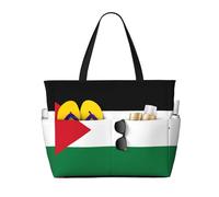 QWVBNFlag of the State of Palestine Beach travel bag, lightweight and reusable, suitable for family trips, gym and outdoor adventures.