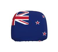 QWVBNNew Zealand Flag Printed Car Headrest Cover, Soft And Comfortable, Suitable for Cars, Lorries And off-Road Vehicles.
