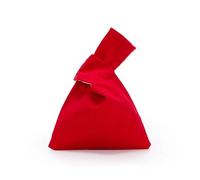 QWWQYDY Bathroom Mat Cotton Women's Handbags Knot Wrist Shopping Bag Eco Friendly Reusable Grocery Pouch Lightweight Tote Handbags Coin Purse Bag(Red)