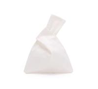 QWWQYDY Bathroom Mat Cotton Women's Handbags Knot Wrist Shopping Bag Eco Friendly Reusable Grocery Pouch Lightweight Tote Handbags Coin Purse Bag(White)