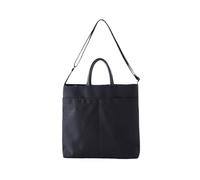QWWQYDY Beach Bag Simple Canvas Bag Women's Messenger Bag Women's Solid Soft Face Shoulder Large Capacity Tote Bag(Black)