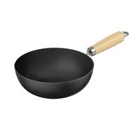 QWWQYDY Cast Iron Wok Small Household Non-Stick Steak Food Pan for Gas Stove Induction Cooker - Kitchen Frying Essential(20CM No Pot Cover)