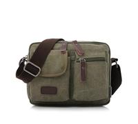 QWWQYDY Messenger Bag Canvas Bag Men's Shoulder Bags Retro Casual Messenger Men Handbags Bolsos De Hombre Travel Crossbody(Green)