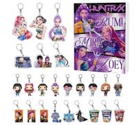 QWYEIQ K-pop D-Demon H-Hunters Advent Calendars 2025, 24 Days of Christmas Countdown Calendar Keychain Acrylic Pendant, Keychain Countdown Calendar with 24 Key Chain Toys Gifts for Kids Adult Teens
