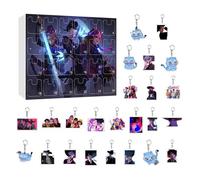 QWYEIQ K-pop D-Demon H-Hunters Advent Calendars 2025, 24 Days of Christmas Countdown Calendar Keychain Acrylic Pendant, Keychain Countdown Calendar with 24 Key Chain Toys Gifts for Kids Adult Teens