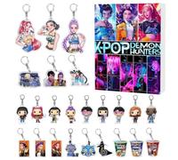 QWYEIQ K-pop D-Demon H-Hunters Advent Calendars 2025, 24 Days of Christmas Countdown Calendar Keychain Acrylic Pendant, Keychain Countdown Calendar with 24 Key Chain Toys Gifts for Kids Adult Teens