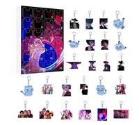 QWYEIQ K-pop D-Demon H-Hunters Advent Calendars 2025, 24 Days of Christmas Countdown Calendar Keychain Acrylic Pendant, Keychain Countdown Calendar with 24 Key Chain Toys Gifts for Kids Adult Teens