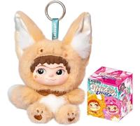 QWYEIQ Plush Blind Box, 6.7'' WAKUKU Fox & Rabbit Series Plush Doll Mystery Vinyl Plush Keychain, Kawaii Stuffed Soft Anime Plushies Christmas Birthday for Girls, Random Surprise Doll