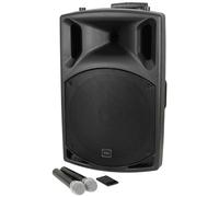 QX15PA-PLUS 15" Portable Premium PA With UHF Microphones, USB/SD/FM & Bluetooth
