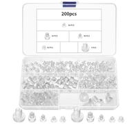 qxayxa 200 Pcs Glass Table Top Bumpers, Clear Rubber Anti-Collision Pads
