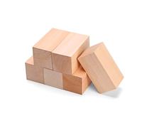 qxayxa 6 Pcs Large Basswood Carving Blocks, 4×2×2 in (10×5×5 cm)