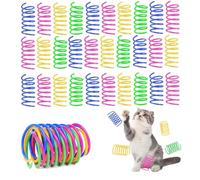 QXCFTW 40Pcs Cat Spring Toys for Kittens and Pets - Novelty Gift in Random Colors