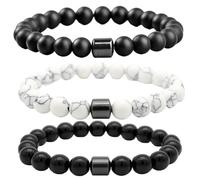 QXCFTW Anti Alcohol Bracelet for Women & Men - 8MM-Adjustable Glame Anti Alcohol Magnetic Bracelet, Reduce the Urge to Drink