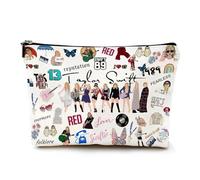 QXCFTW Broadway Musical Gift Makeup Bag, Multicolour, Broadway Musical Theme with Printed Patterns and Script Writing, Travel, Outdoor, Indoor, Women's Makeup Bag
