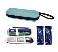 QXCFTW Insulin Pen Cooler Travel Case, Medicine Cool Bag with 2 Ice Packs, Keep Medicine Cool While Traveling 12 Hours, for Travel Diabetic Supplies