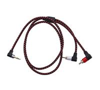 Qxckyag 3.5mm to Audio Cable 90 Degree Right Angle Gold Plated 2xRCA 1m | Right angle 3.5mm to cable fits tight spaces; gold plated 2xRCA connectors , stereo signal over 1 m.