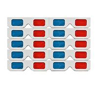 Qxckyag 3D Glasses Anaglyph Paper | Ten blue and red universal 3D glasses, paper construction, and for versatile 3D viewing.