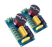 Qxckyag Crossover 3-Way Audio Hifi Filter Board 2-Pack for Stereo Systems | Kit includes two crossovers; 12 dB/octave sections deliver distinct treble, mids, and , compatible with 4-8 ohm speakers.