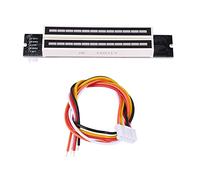 Qxckyag LED Spectrum VU Meter 7-12V Dual 12 Bit Display Board MP3 Ready | Operates from 7-12V DC, drawing over 100 mA, suitable for MP3 players, DIY amps, and compact audio racks in small studios.