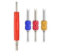 Qxckyag Schrader Valve Core Remover Tool 4Pcs for Auto A/C Systems Pro | Includes 4 removers with a sturdy steel shaft and plating for reliable field service.