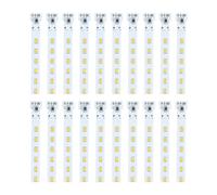 Qxckyag Solar Flame Light Controller Board Compatible with 1.2V 12 LEDs | Includes 20 LED flame lamps featuring 1.2V operation, yellow flame light and white PC housing for DIY builds.