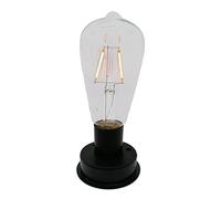 Qxckyag Solar Powered Filament Bulb Lamp 2800K Fence Night Light | Compact 8.5 cm lamp fits fences, walls, gazebos and steps, delivering warm glow without glare, with long sunlight charging.