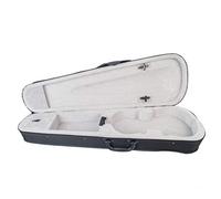 Qxckyag Violin Case 1/2 Size Light Triangular Hard Case Silver Interior | An inner accessory box sized to hold rosin, mute, clip tuner and other compact tools keeps gear organized and within reach.