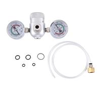 Qxckyag Whipped Cream Regulator Valve for Nitrous Oxide Chargers 580G | Left and right gauges display precise pressure; adjust once to your target gas pressure, and lock it in with a simple twist.