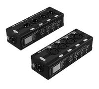 Qxckyag XLR/Audio Extender 4-Channel RJ45 Transceiver for Stage Use | 4-channel XLR/ extender provides balanced analog/digital signals over a single shielded RJ45 link for stage use.