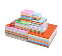 QXDZSW 100pcs Square Origami Paper Double Sides Solid Color Folding Paper Multicolor Kids Handmade Scrapbooking Craft Decor