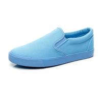 QXDZSW Canvas Shoes Men's Slip-on Shoes Spring Blue Breathable Casual Shoes Trend Student Sports Shoes