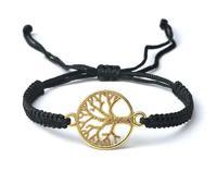 QXDZSW Handmade Braid Rope Bracelets Tree of Life Adjustable Bracelets Wrist Bangle Charm Friendship Prayer Jewelry