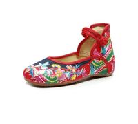 QXDZSW Handmade Vintage Women's Flats Embroidered Cloth Casual Denim Shoes Woman Big Size 34-43