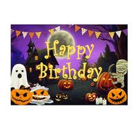 QXDZSW Happy Halloween Backdrop Horror Moon Pumpkin Witch Castle Little hotography Background Party Decor