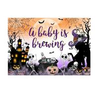 QXDZSW Happy Halloween Backdrop Horror Moon Pumpkin Witch Castle Little hotography Background Party Decor